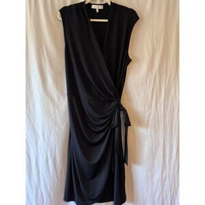 Lark & Ro Black Faux Wrap Dress XL